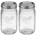 32-Ounces Quart Mason Jars with Lids and Bands, 2 Jars Y3975