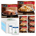 Variety Pack Classic Ketchup Glazed Meatloaf Meal 9.875 oz and Roast Tender White Turkey Frozen Meal 9.625 oz Pack of 8 B76326