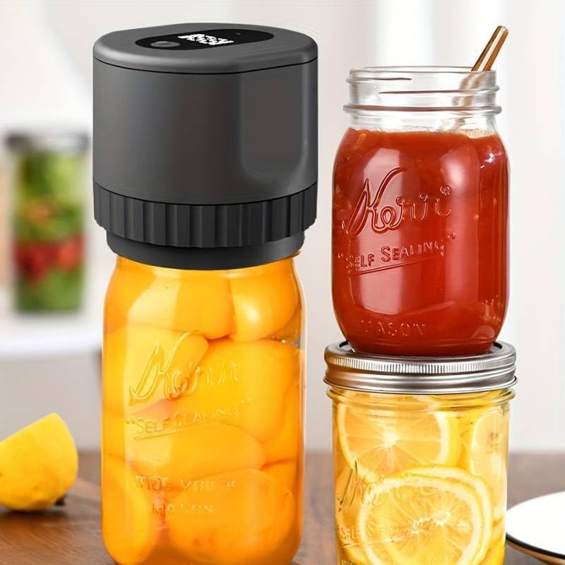 Black Electric Mason Jar Vacuum Sealer Z526