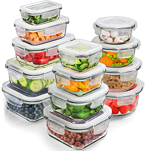 13 Pack Glass Meal Prep Containers with Lids G171800