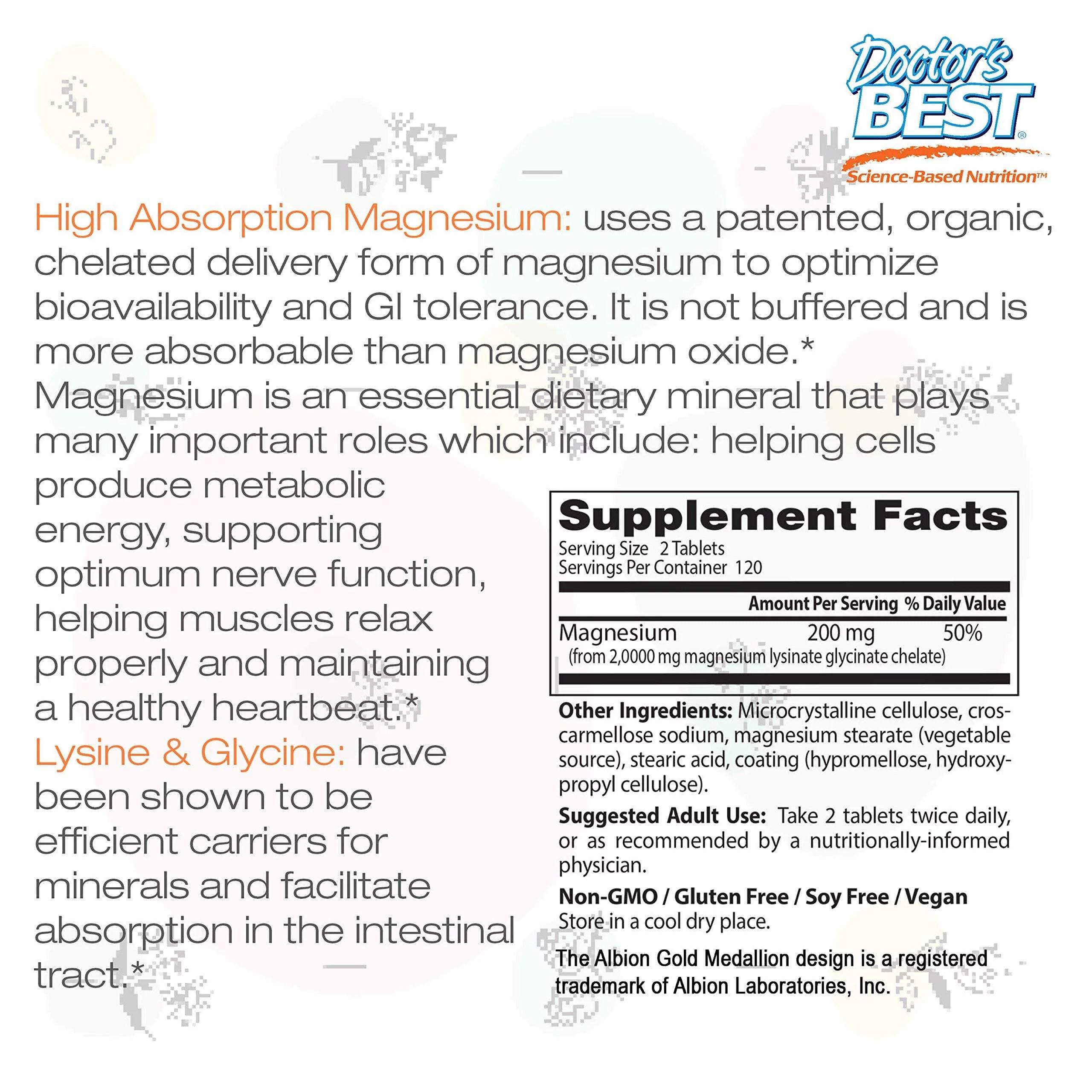 100 mg Magnesium Glycinate, 240 Count I684