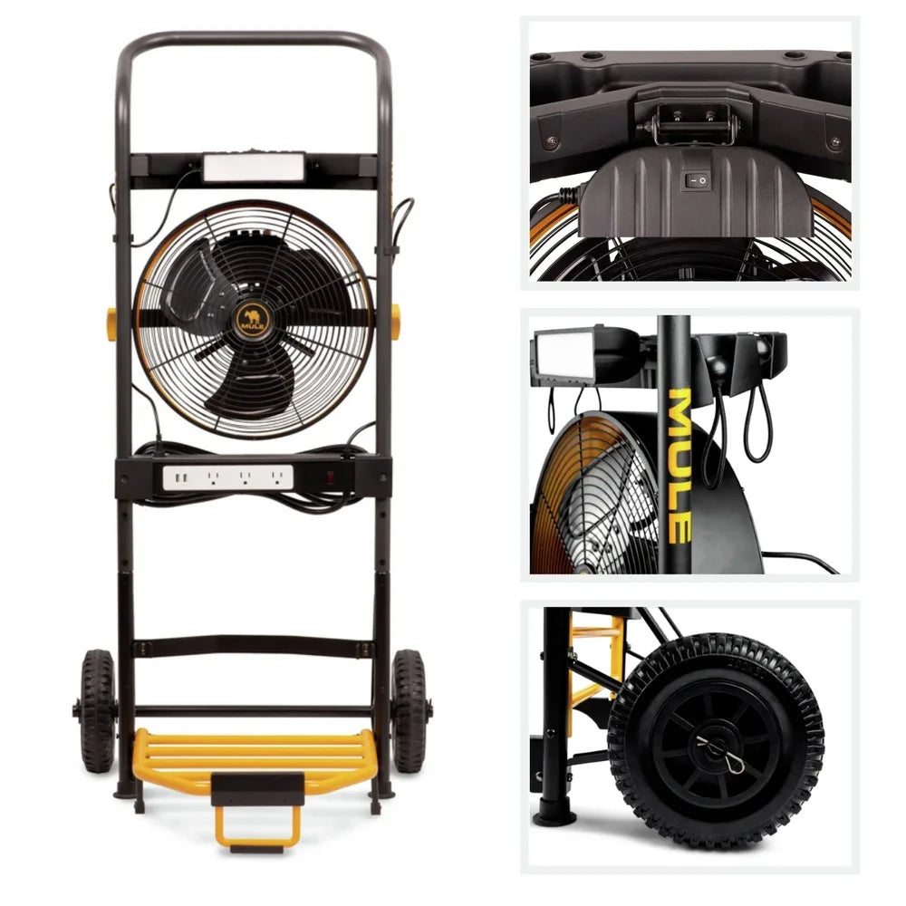 Hand Truck 5-in-1 Mobile Workshop with Integrated 3-Speed Fan and LED Light A41789