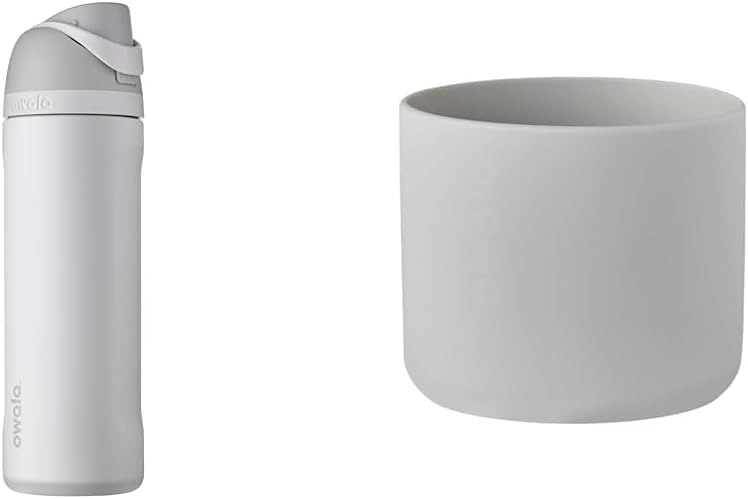 Insulated Stainless Steel Water Bottle with Straw and Silicone Boot, Grey S360