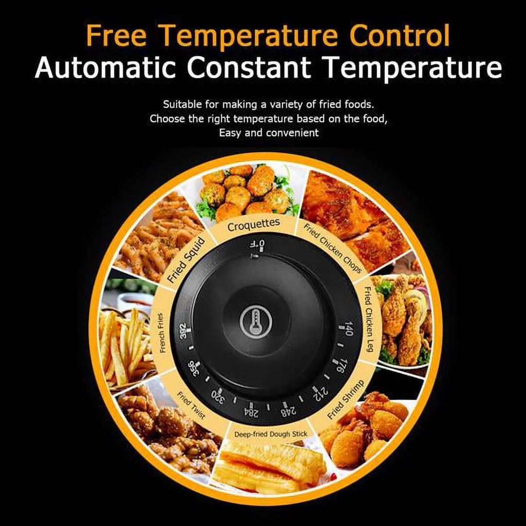 Stainless steel double-cylinder electric countertop deep fryer 12.7QT 12L 5000W T36860