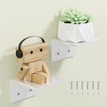 White Acrylic Wall Shelf Set of 2 O60265
