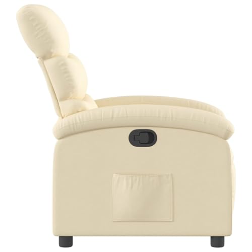 Cream Fabric Recliner Chair with Manual Adjustment Z6912
