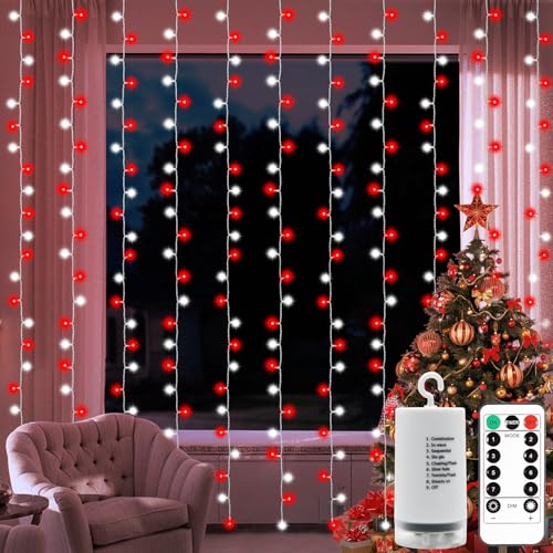 400 LED Curtain Fairy Lights 6.6Ft x 6.6Ft with Remote W14102