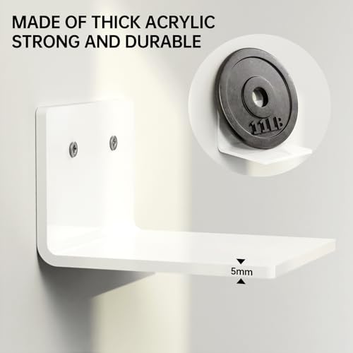 White Acrylic Wall Shelf Set of 2 O60265