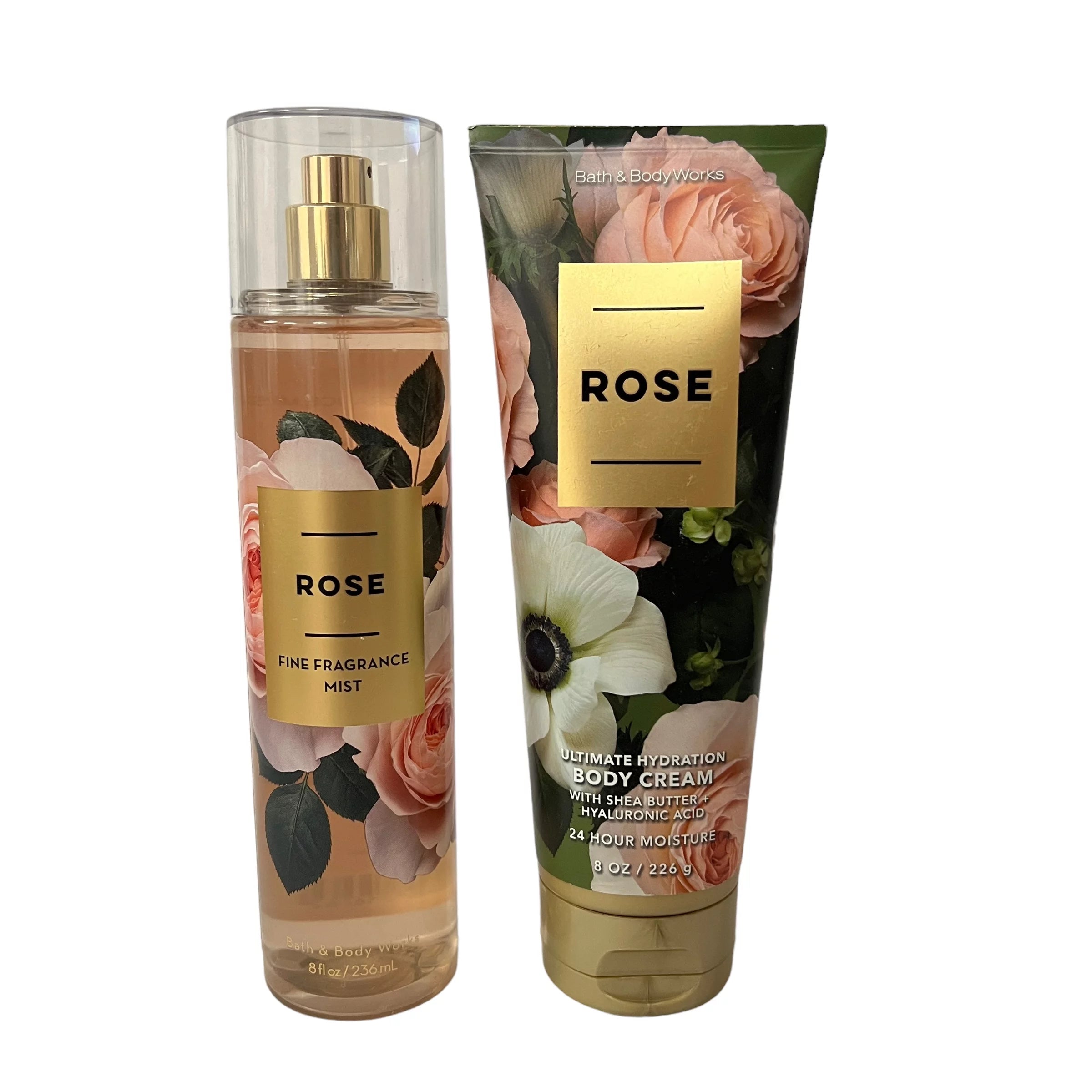 Rose Fragrance Mist & Body Cream Set 8 fl oz D2532