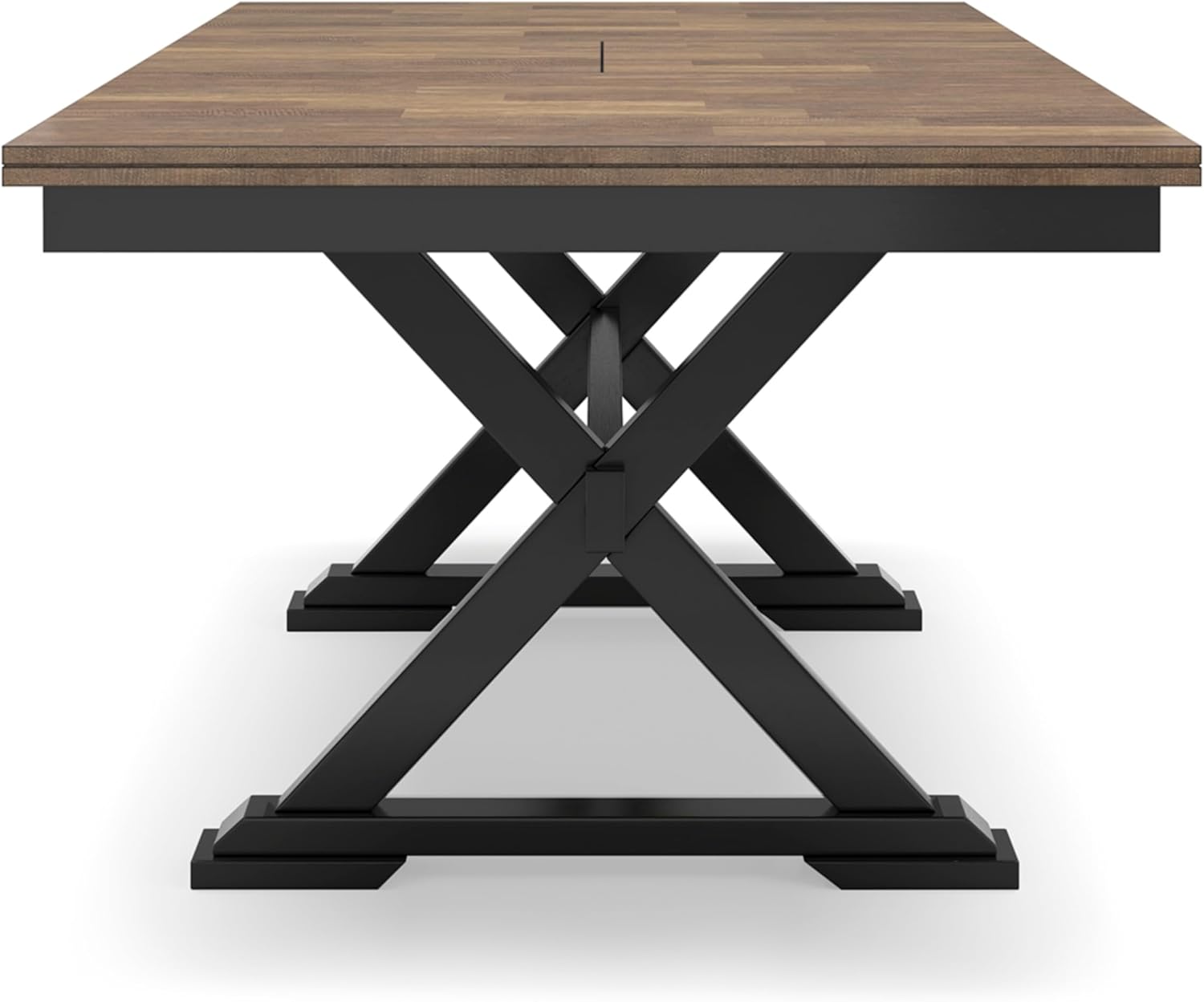 78" W x 40" D x 30" H Black Dark Brown Dining Extension Table N650