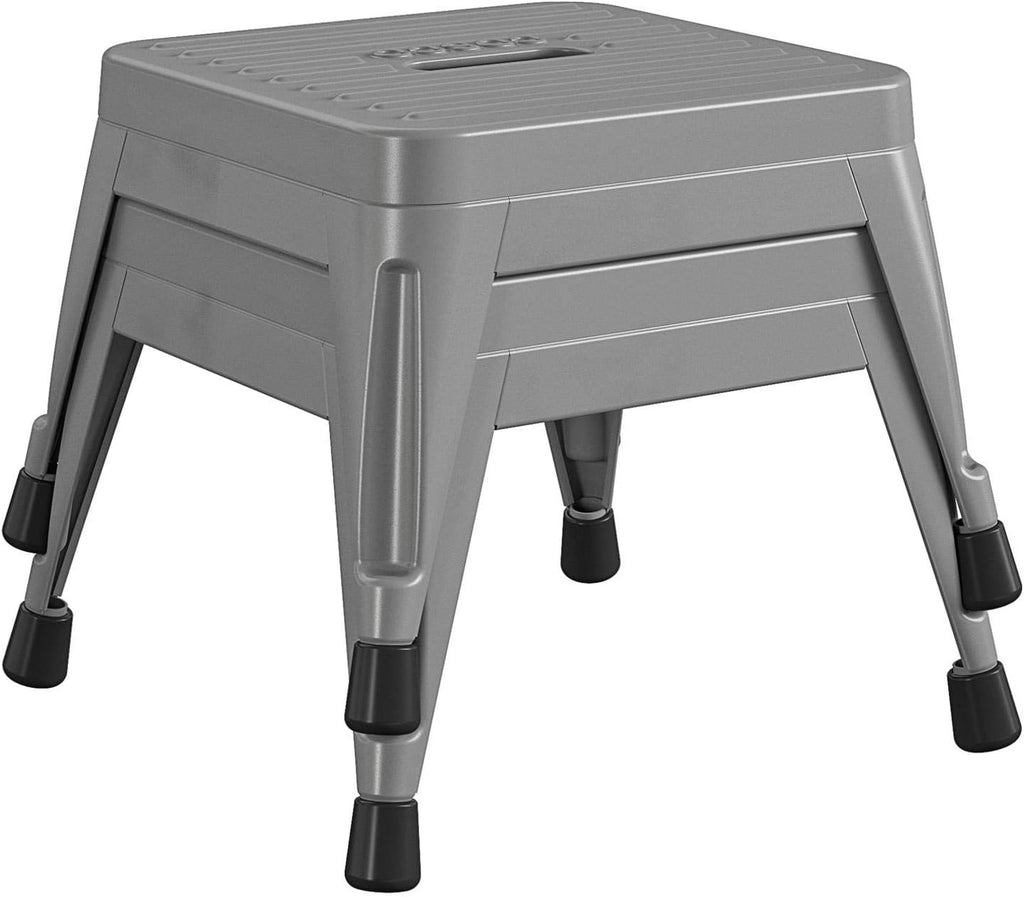2 Pack Gray Steel Step Stool C199810