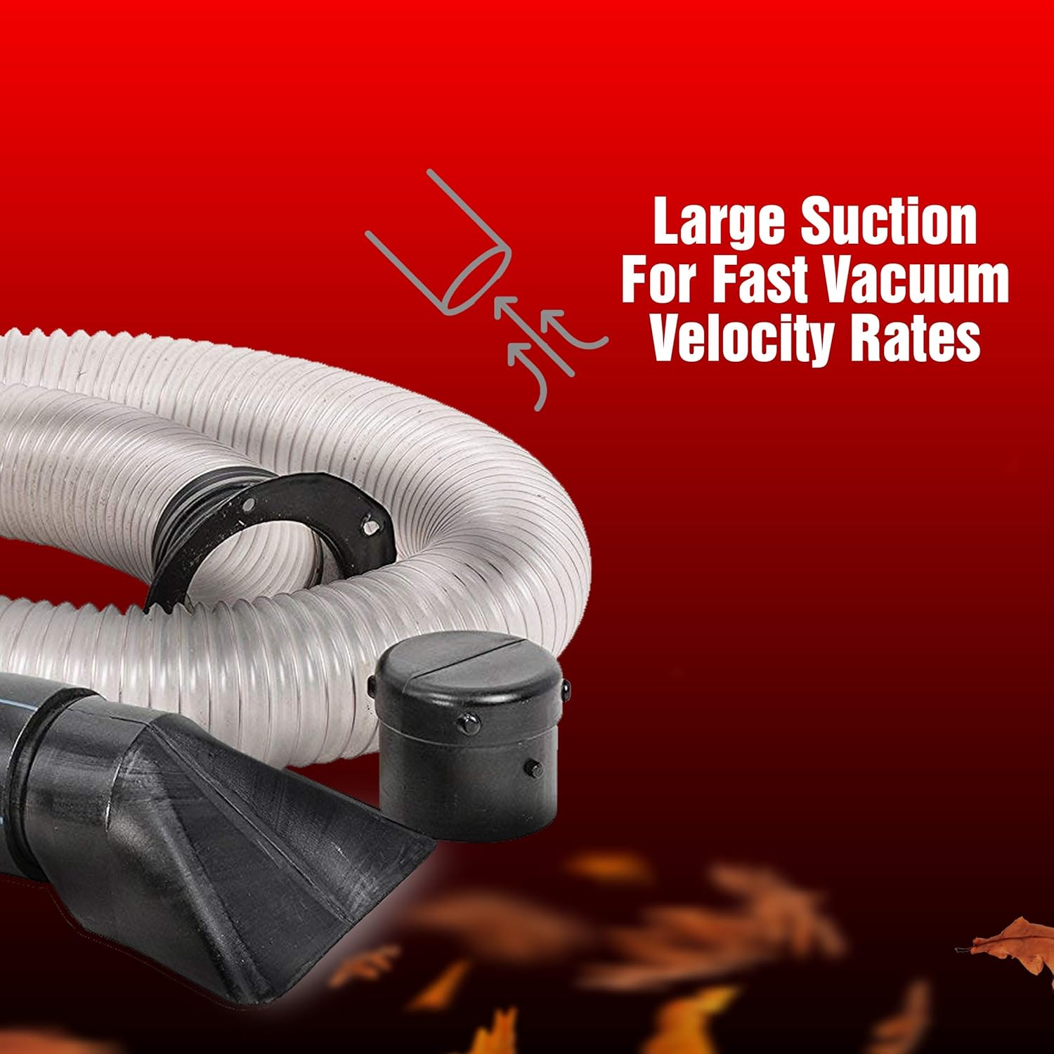 Wood Chipper Shredder Mulcher Leaf Vacuum Kit 4 Inch x 10 Foot Heavy Duty Accessory H2227