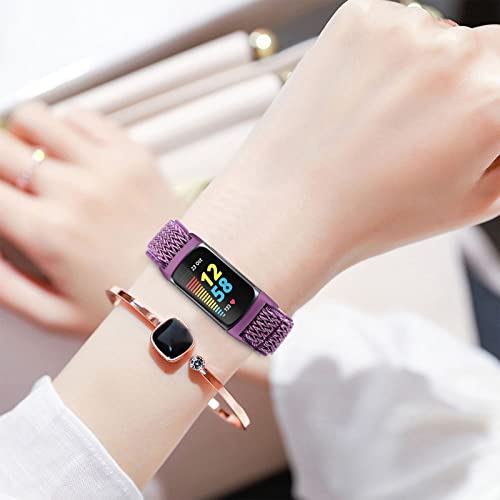 3-Pack Elastic Nylon & Silicone Bands for Fitbit Charge 6/ Charge 5 C3916