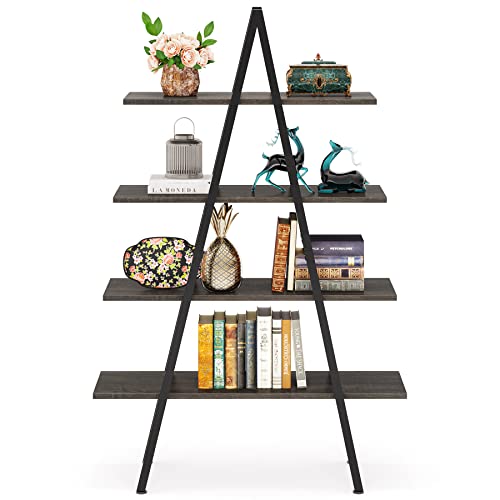 4-Tier Industrial Ladder Bookshelf T6210