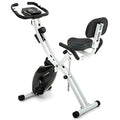 2 In 1 Recumbent Exercise Bike and Upright Indoor Cycling Bike with 10 Level Magnetic Resistance O337