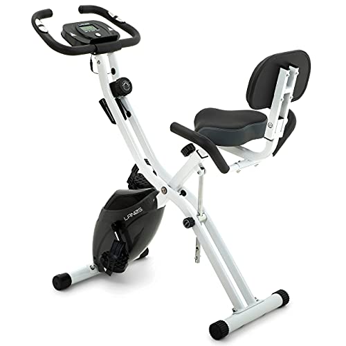 2 In 1 Recumbent Exercise Bike and Upright Indoor Cycling Bike with 10 Level Magnetic Resistance O337
