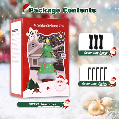 8 FT Christmas Inflatable Santa Claus with Gift Bag, Built-in LED Lights P9360