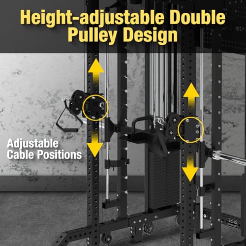 Commercial Functional Trainer Cable Machine with Dual Weight Stacks D978652
