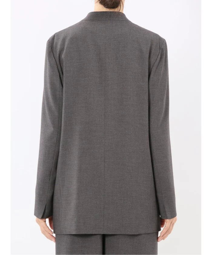 Stretch Washable Woolish No Collar Jacket F496
