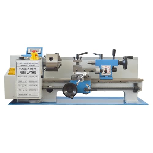 Mini Metal Lathe 750W Benchtop Precision Horizontal Lathe 0-2500rpm Variable Speed 7"*14" 110V S659904