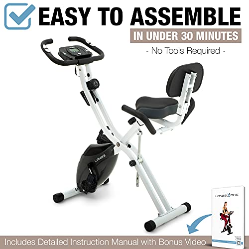 2 In 1 Recumbent Exercise Bike and Upright Indoor Cycling Bike with 10 Level Magnetic Resistance O337