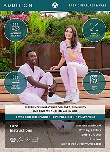 Notched V-Neck Scrub Top & Skinny Cargo Scrub Pants J178991
