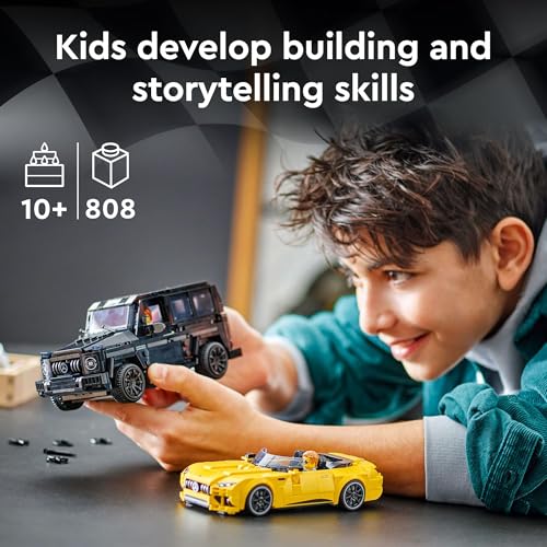 LEGO Speed Champions Mercedes-AMG G 63 & Mercedes-AMG SL 63 F1 Toy Car, 2 Building Sets with 2 Driver Minifigures B729679