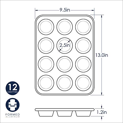 12 Cavity Muffin Pan with High-Domed Lid X619