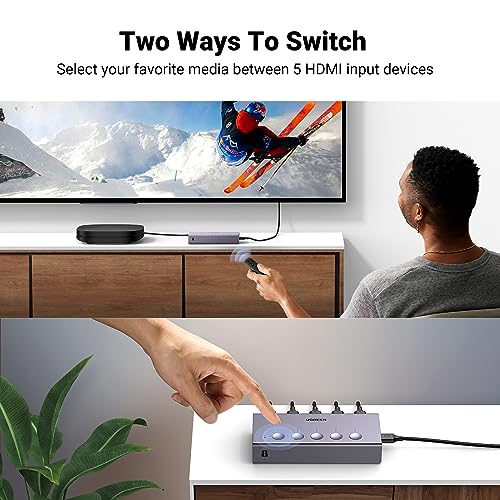 5 Port HDMI Switch 4K@60Hz with Remote B9840