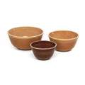 3 Caramel Glass Mixing Bowls Set D2060