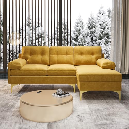 Blue L Shaped Sectional Sofa with Reversible Chaise T1770