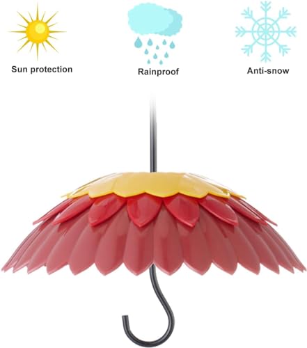 Red Hanging 8 inch Bird Feeder Dome Cover M876