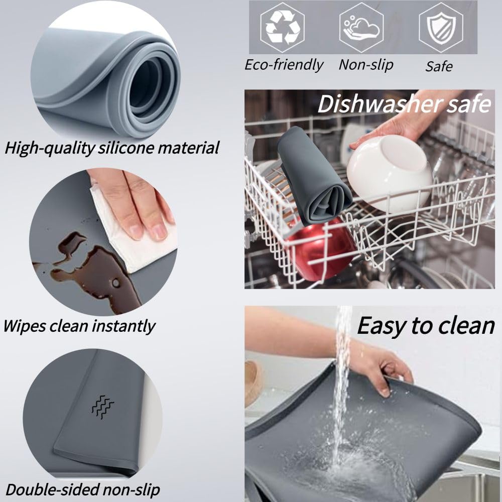 Gray 23.6''x 23.6'' Silicone Washer and Dryer Covers L64121