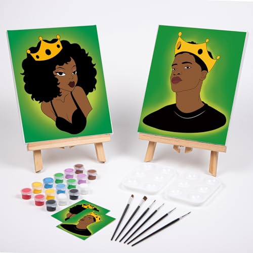 2 Pack Pre Drawn Stretched Canvases Paint Art Set 8x10 V76177