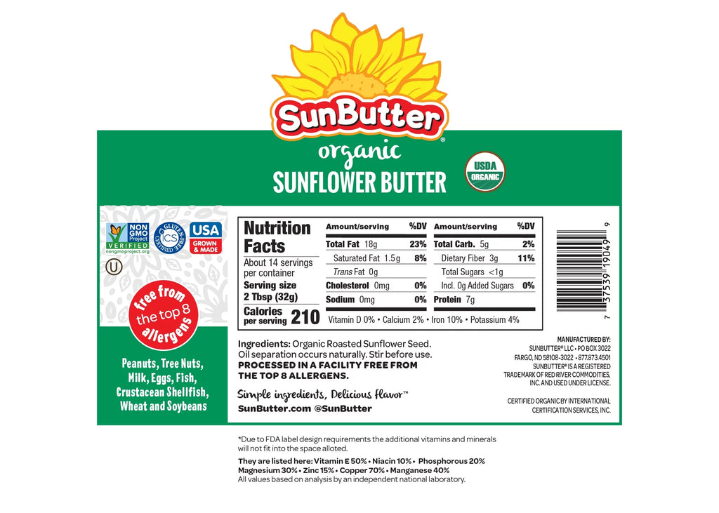 (5 pack) Organic Sunflower Butter, 16 oz Jar B694863