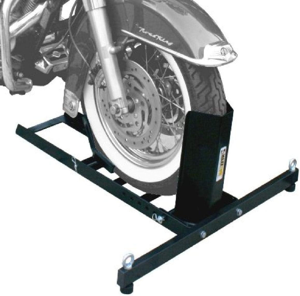 Adjustable Motorcycle Wheel Chock Stand Heavy Duty 1800lb Weight Capacity A480