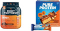 Chocolate Whey Protein Powder 1.78lbs and Chocolate Peanut Caramel Protein Bars 12 Count 1.76oz N808212