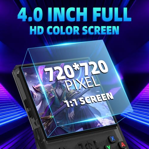 Retro Handheld Game Console with 4.0-in HD IPS Screen (Transparent Black) Q2253