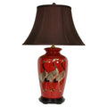 Red Crowned Cranes Vase Lamp T5892
