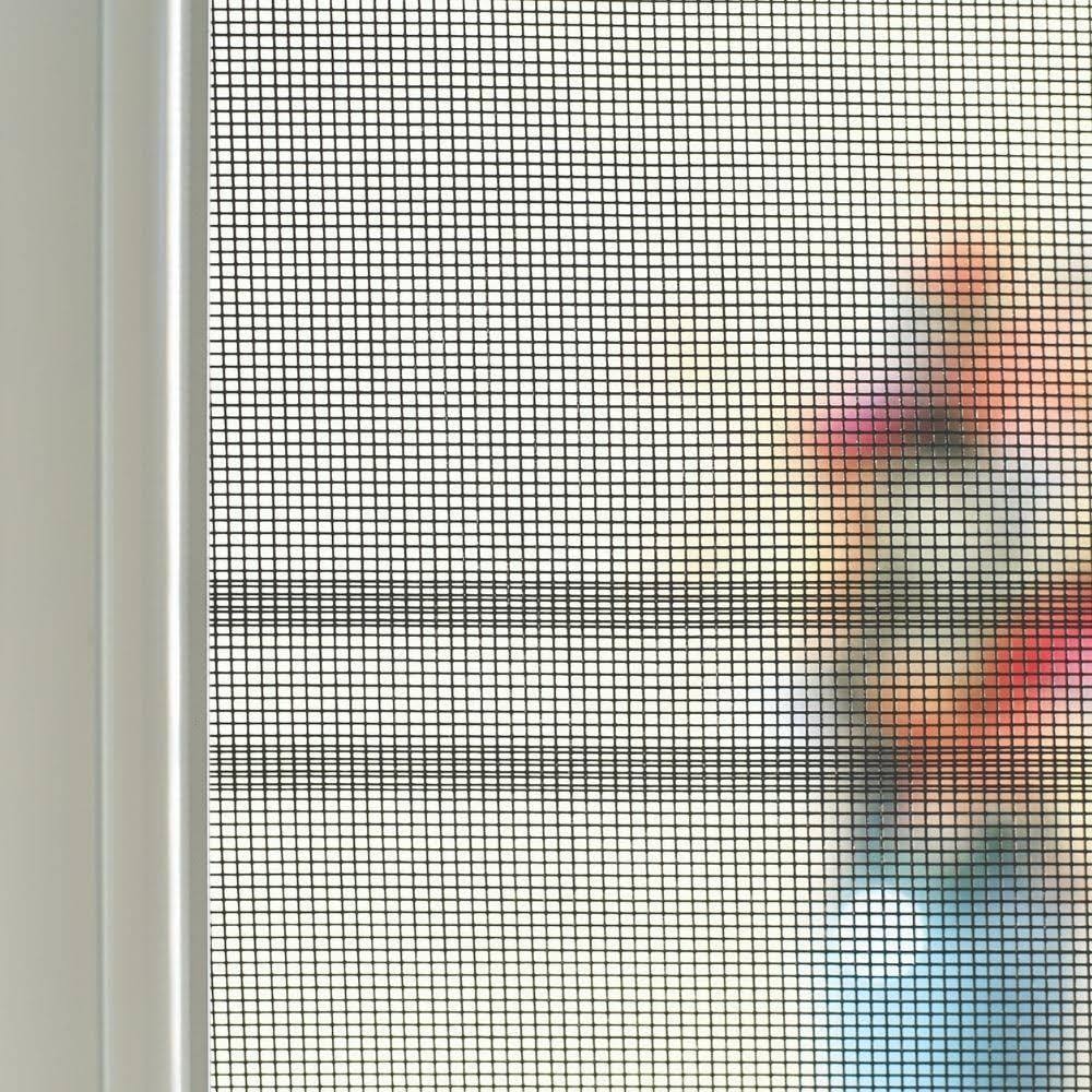 Black Aluminum Frame Retractable Screen Door F7003