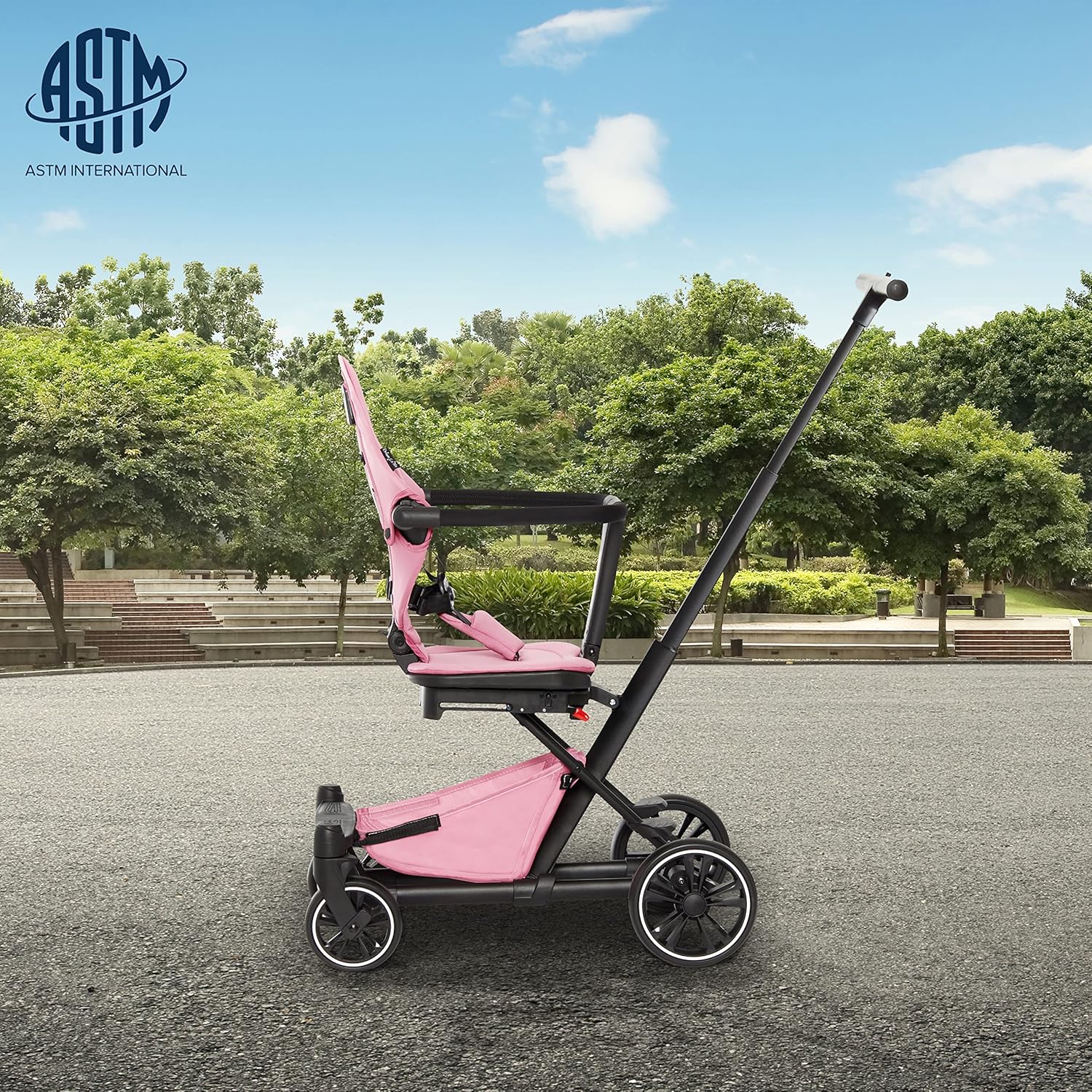 Pink Lightweight Baby Stroller with Compact Fold O71737