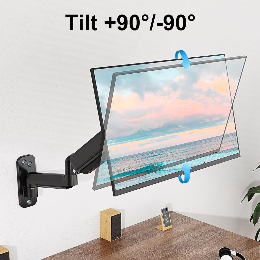 Monitor Wall Mount for Max 35 Inch Screen, Full Motion Gas Spring Arm B1770