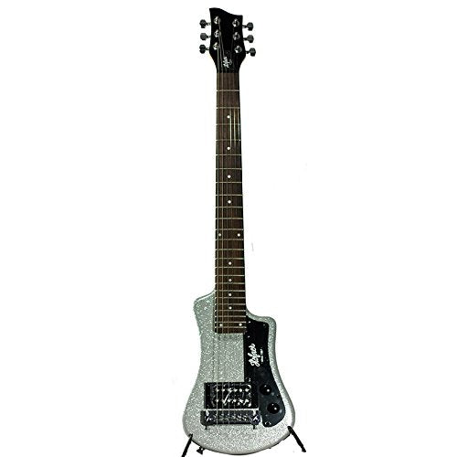 Metallic Silver Travel Guitar with Gigbag S585