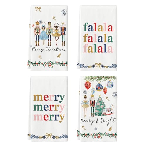 18x26 Inch Set of 4 Christmas Kitchen Towels X1395