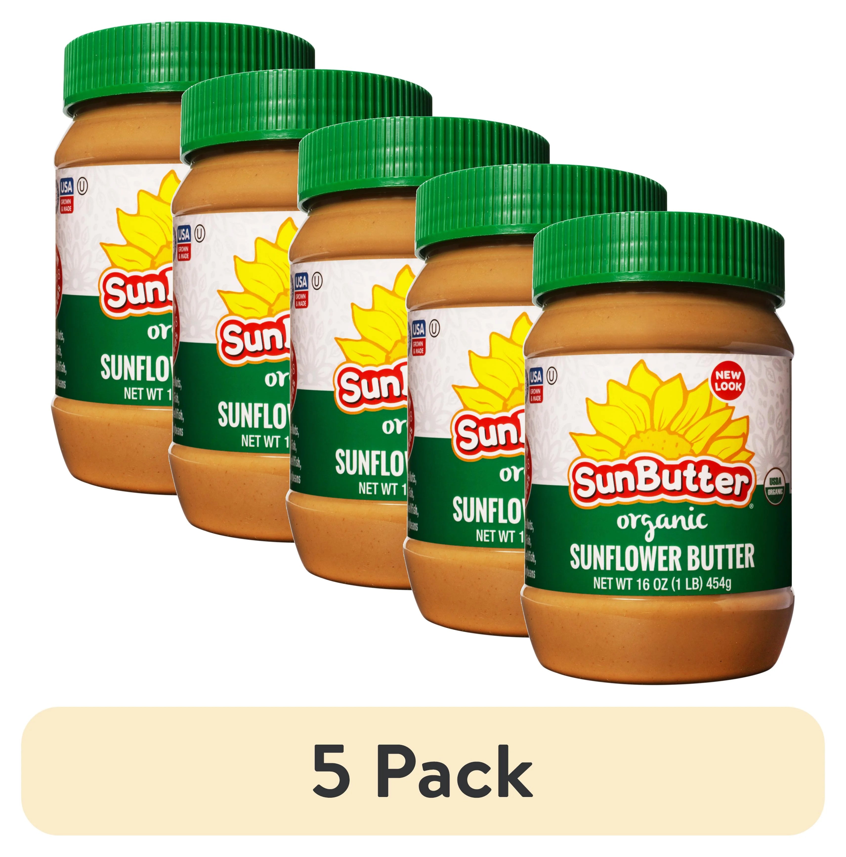 (5 pack) Organic Sunflower Butter, 16 oz Jar B694863
