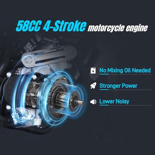 Mini Dirt Bike 58cc 4-Stroke Gas Pocket Motorbike with Disc Brakes H8184