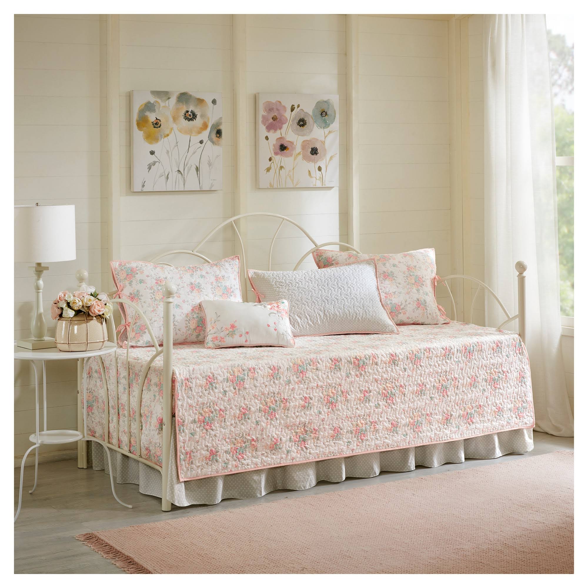 6 Piece Cotton Percale Daybed Cover Set Y32801