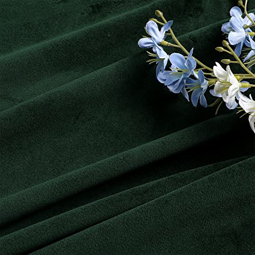 Black Velvet Blackout Curtains 52x96 inch 2 Panels G2823