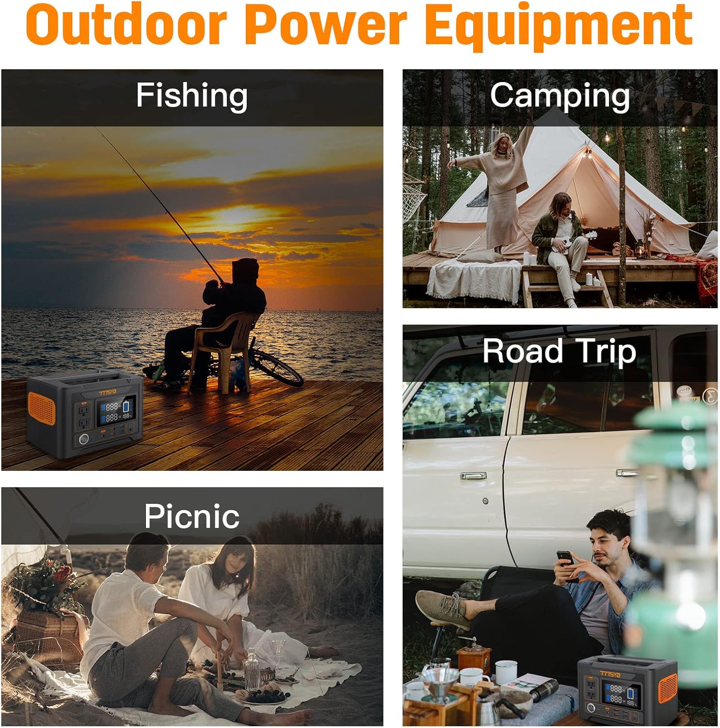 300W 416Wh Portable Power Station with AC Outlet B163