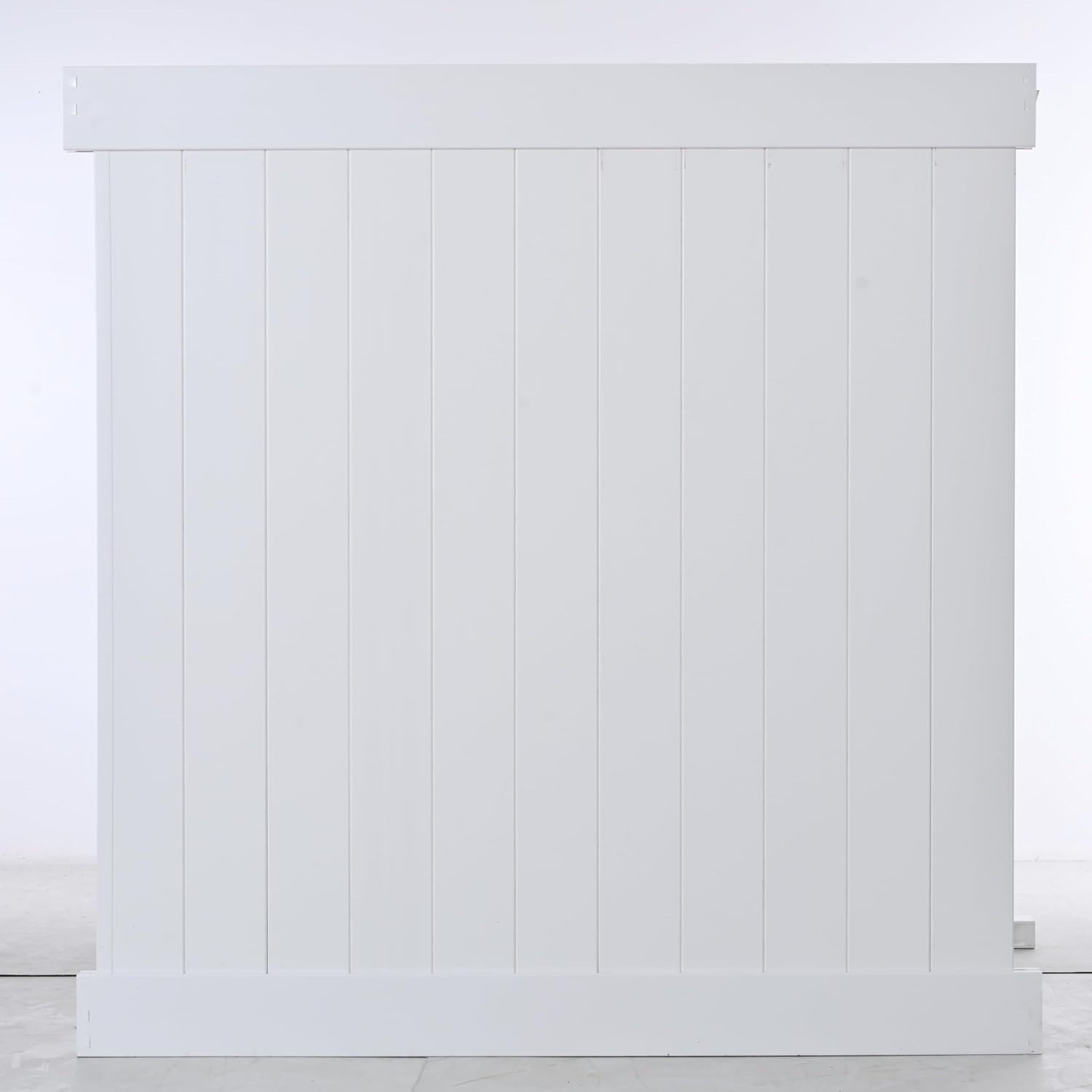 White Vinyl Fence Panels Set of 2 Pcs V7987